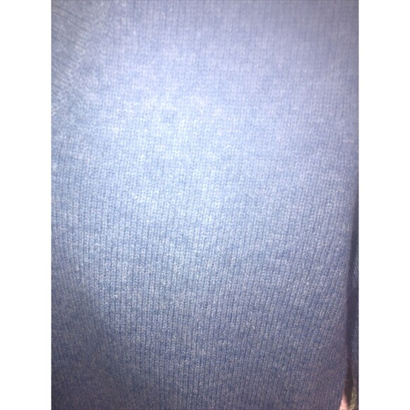 Women’s J Crew Sz M 100% Lambs Wool Pullover Crewneck Sweater Blue comfy cozy - Picture 3 of 8